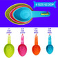 Dog Food Scoop Set of 4 - Plastic Measuring Cups for Dog, Cat and Bird Food (Random Color)