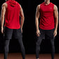 Dry Fit Workout Athletic Muscle Tank Top Running Shirts with Hoods