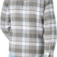 Men'S Long Sleeve Quilted Lined Flannel Shirt Jacket with Hood