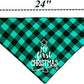 First Christmas Dog Bandana,Buffalo Plaid Dog Scarf for Small Medium Large Dogs